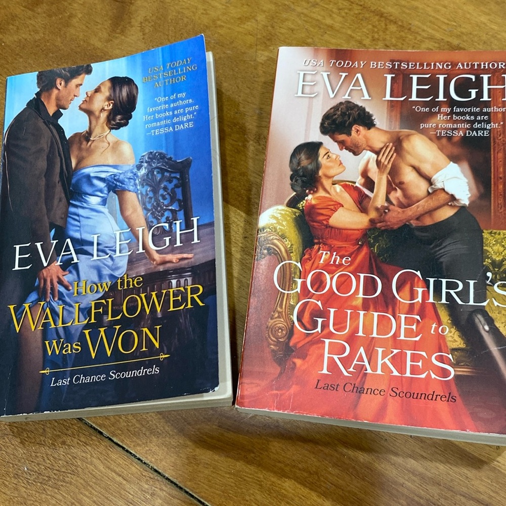 Set of 2, Eva Leigh, paperback, romance novels.